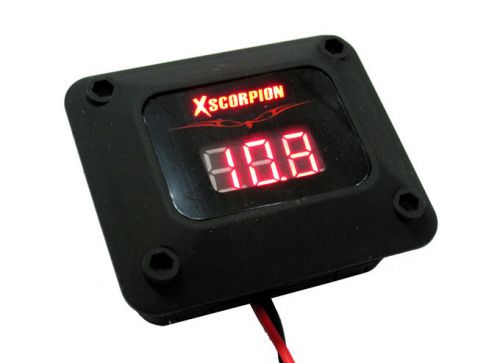 Digital 12v red led voltage volt meter amp car battery black finish car audio