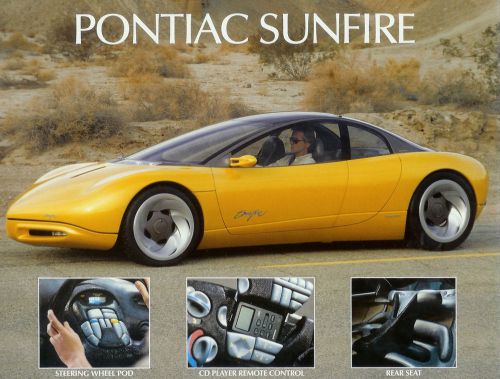 Pontiac sunfire concept car brochure  rare!