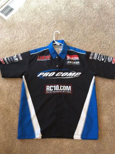 Men&#039;s simpson racing button shirt large pro comp drag racing nascar motorcycle