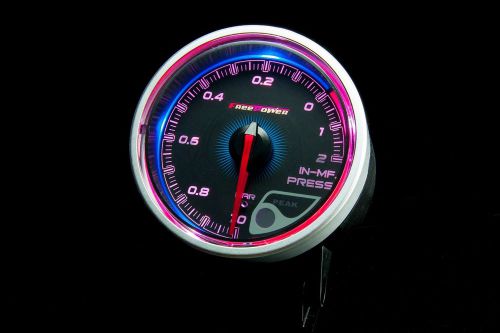 Freepower angel eye racing gauge/meter intake manifold press 60mm bar black face