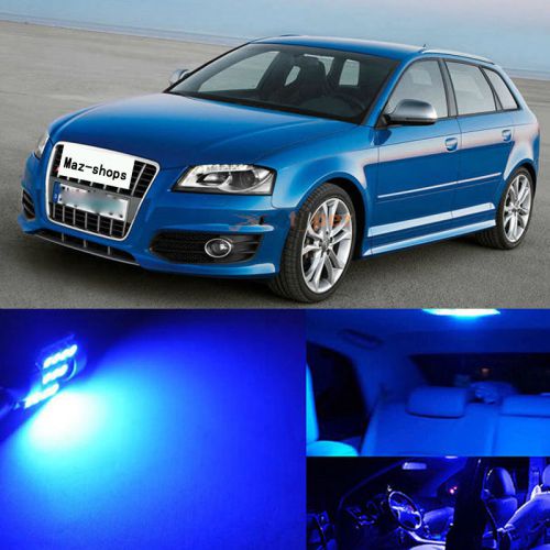 14pcs premium canbus blue led lights interior package upgrade for 06-15 audi a3