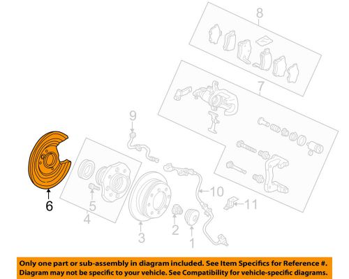 Honda oem 03-07 accord brake-rear-splash shield left 43254sdaa51