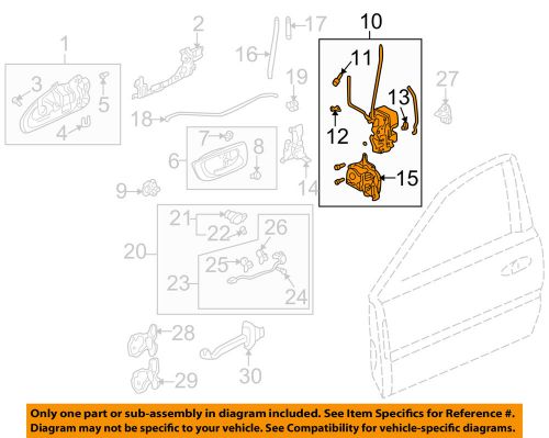 Honda oem 98-02 accord front door-door lock kit 72150s84a12