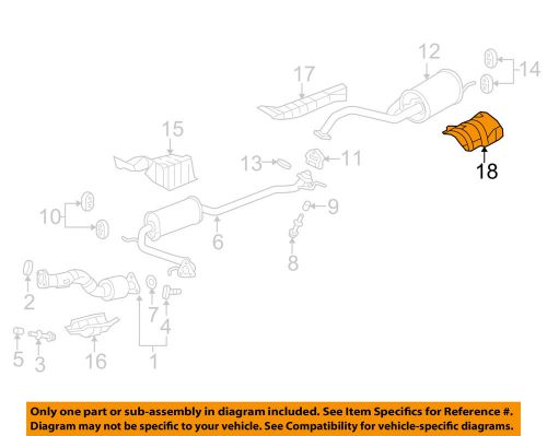 Honda oem 2015 fit 1.5l-l4 exhaust-heat shield 74605t5a000