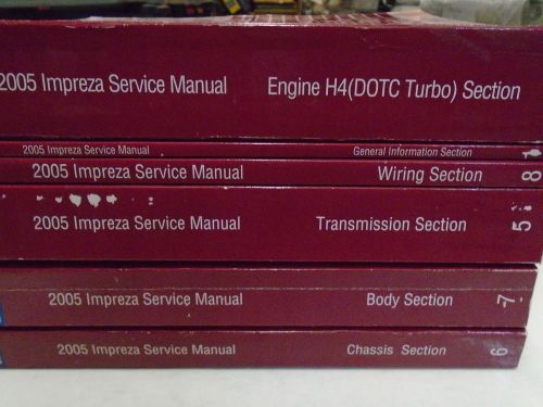 2005 subaru impreza service repair shop manual set factory oem books incomplete