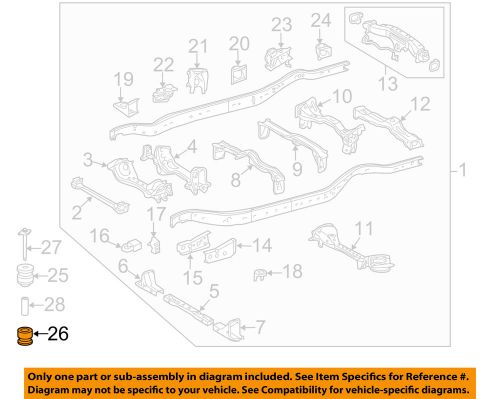 Toyota oem 07-15 tundra frame-mount cushion 522020c020