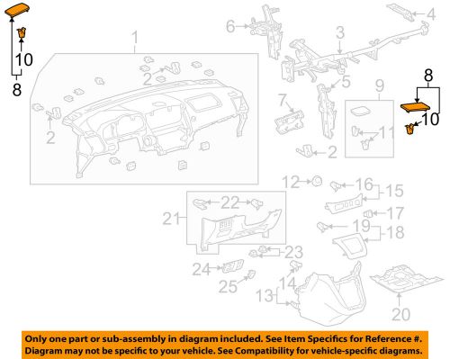 Lexus toyota oem rx330 instrument panel dash-speaker cover left 5540948020c0