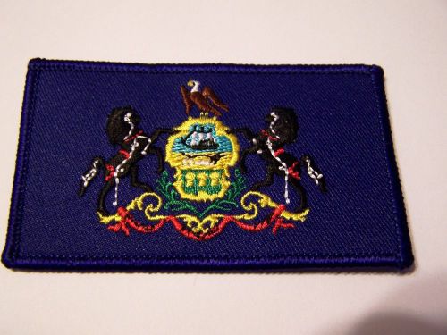 #0572 motorcycle vest patch pennsylvania state flag