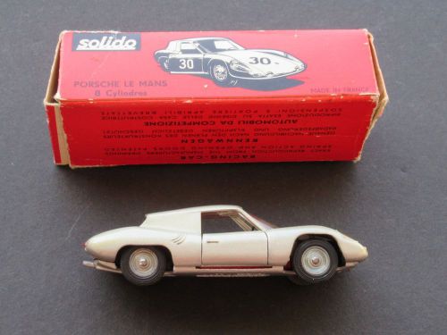 Silver solido #134, porsche g.t. le mans racer, 1/43 scale, w/ original box!