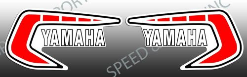 Yamaha 1981 yz60 fuel gas tank decals graphic emblem euro european color red