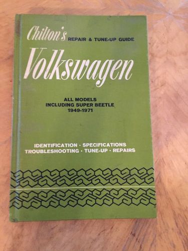 Chilton&#039;s volkswagon repair &amp; tune-up guide. hc, models 1949-1971, 12-1972.