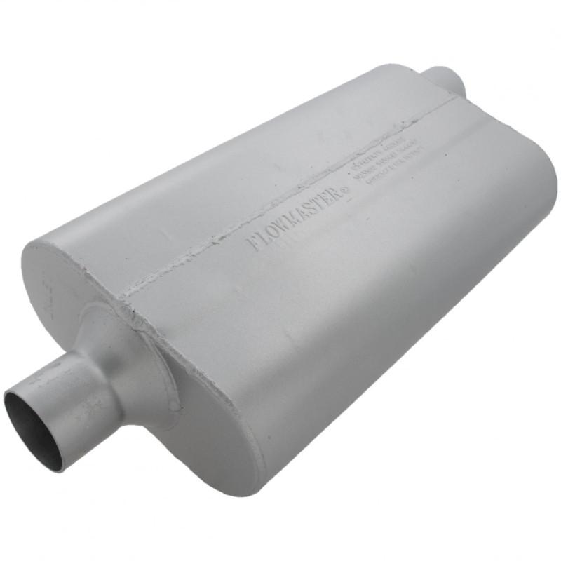 Flowmaster 50 delta flow muffler - 2.25 center in / 2.25 offset out - moderate