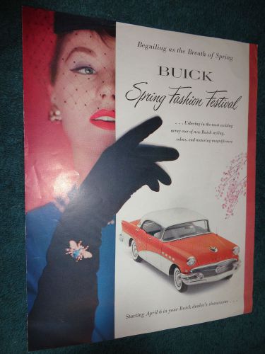 1956 buick spring fashion sales brochure / original dealership folder