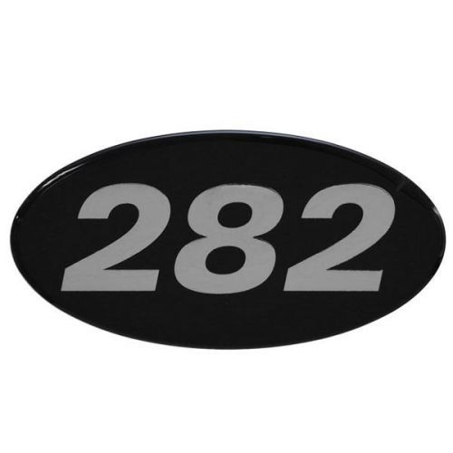 Rinker boats 282 oem silver black 6 1/2&#034; raised vinyl marine decal (single)