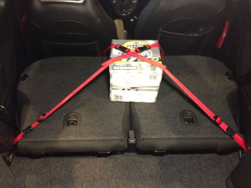 Fiat 500 / abarth / turbo custom removable cargo straps - red nylon