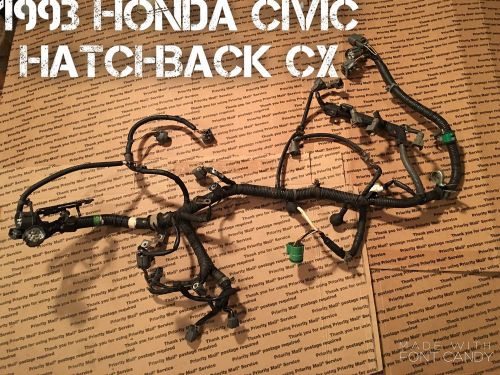 1993 honda civic hatchback cx engine wire harness obd1 5speed oem rare 92 94 95