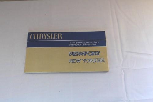 1979 chrysler newport new yorker owners manual service