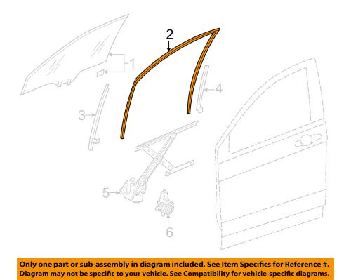 Honda oem 12-15 cr-v front door-run channel left 72275t0aa01