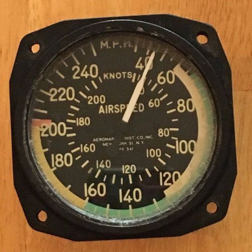 Aircraft instrument indicator gauge avionic airspeed knots  {free u.s. shipping}