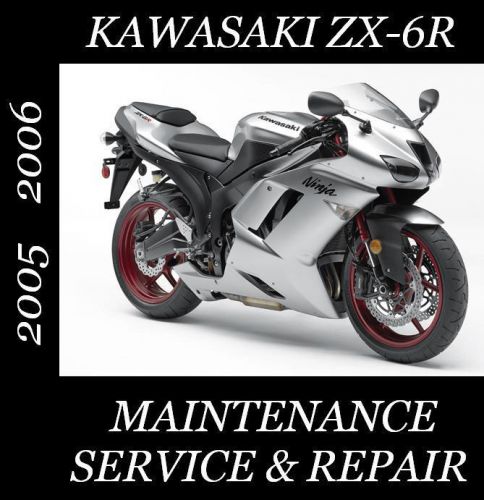 Kawasaki zx-6r ninja zx636 service repair tune-up maintenance manual 2005 2006