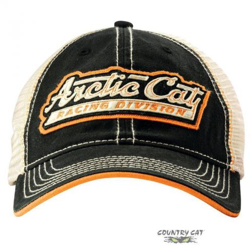 Arctic cat racing mesh back cap felt applique relaxed fit - orange - 5263-082