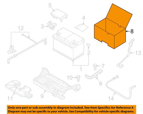 Audi oem 15-16 a3 1.8l-l4-battery box 5n0915411d