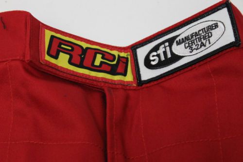 Rci race pants single layer proban red sfi 3-2a/1 racing  jr. medium 24-30  new