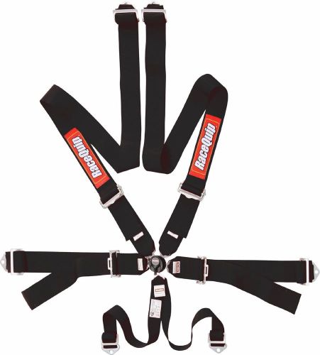 Racequip 751001 black sfi 16.1 fia/sfi camlock 6-point down type safety harness