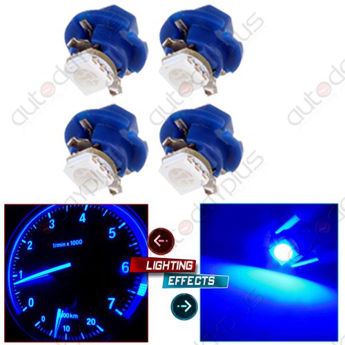 4x b8.4d 5050 smd led instrument cluster dash indicator light bulbs blue lamp