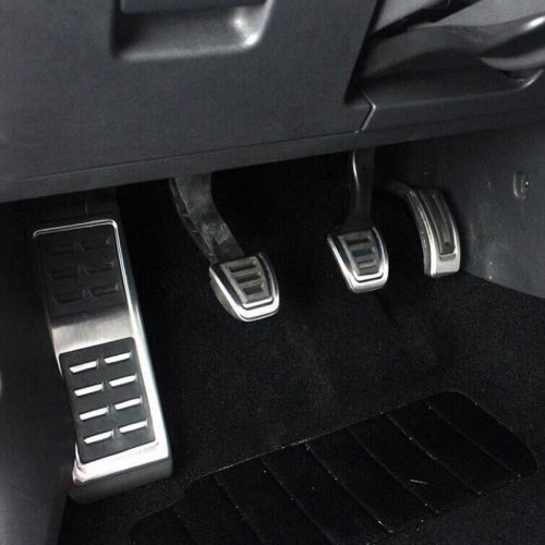 Car fuel brake foot rest clutch mt pedals plate cover set for golf gti mk7 lhd