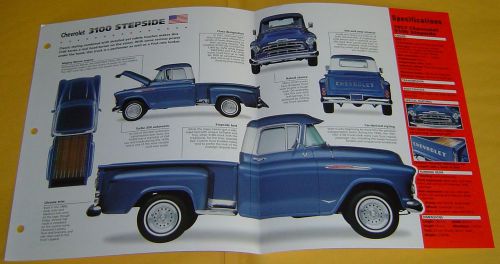 1957 chevrolet 3100 stepside truck modified 350 ci 330hp 3 carbs info/spec/photo