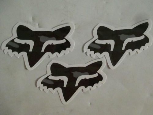 Fox racing mx sticker decal 3 pack  fox head - 4&#034; [cam] os 14898-027