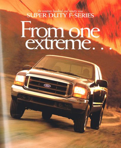 Large 1999 ford super duty pickup truck poster/brochure: f-250,350,450,550,4x4,