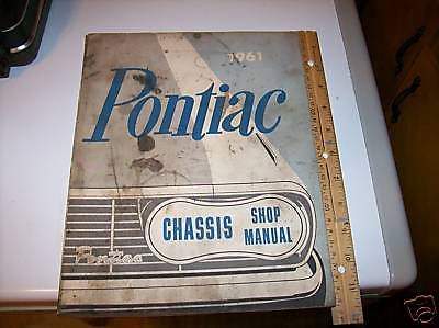 Nice vintage 1961 pontiac chassis automotive shop manual