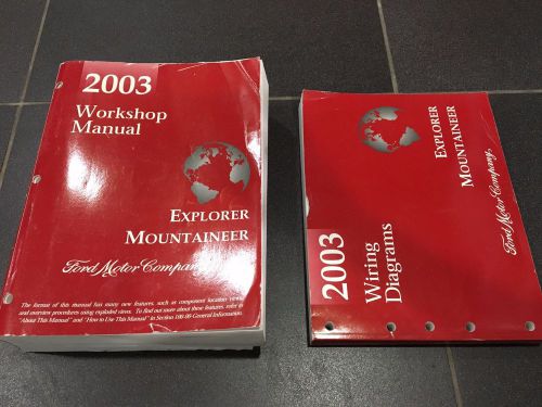 2003 ford explorer mountaineer oem service workshop manual set - used