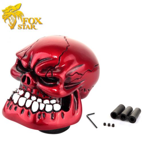 1pcs red manual skull car interior gear stick shift knob shifter lever cover