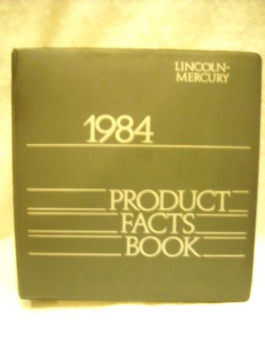 1984 lincoln mercury town car cougar mak vii gran marquis product facts book