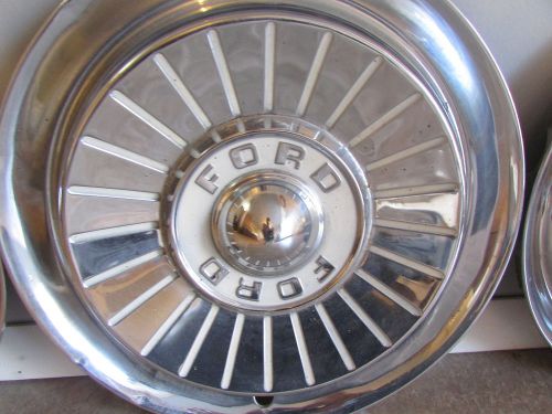 C 14&#034; hub cap wheel cover set ford mustang galaxie torino truck t bird fairlane