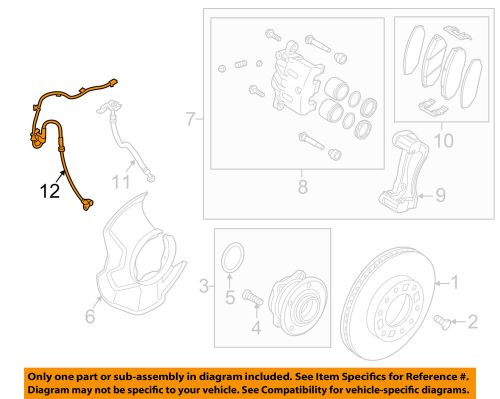 Kia oem 14-15 sorento anti-lock brakes-front speed sensor 956702w000