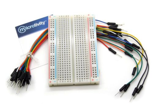 Microtivity ib401 400-point experiment breadboard w/ jumper wires