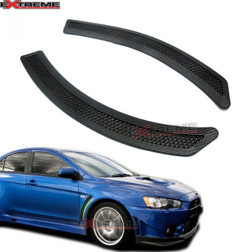 Evo 10x carbon fiber look front fender scoop vent cover fit for lancer gt es de