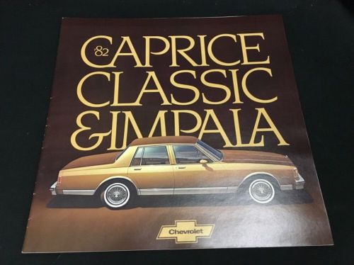 1982 chevrolet caprice classic &amp; impala brochure catalog