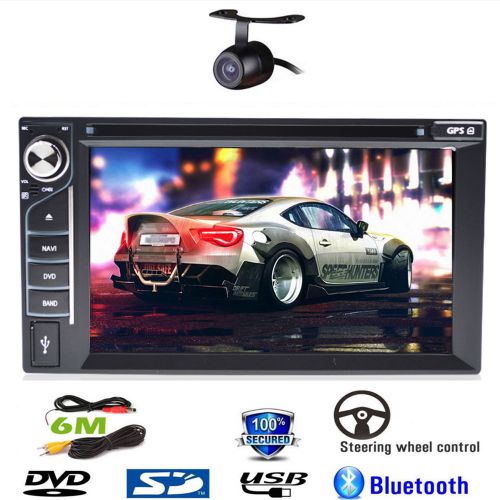 6.2&#034; gps touch screen double 2 din car stereo dvd player bluetooth radio+camera