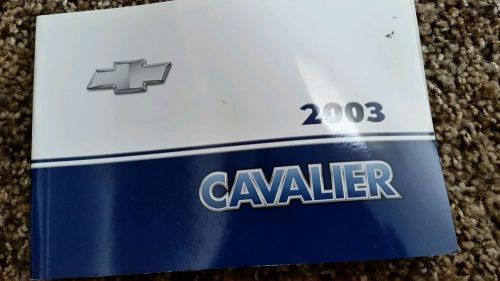 2003 chevrolet cavalier owners manual.