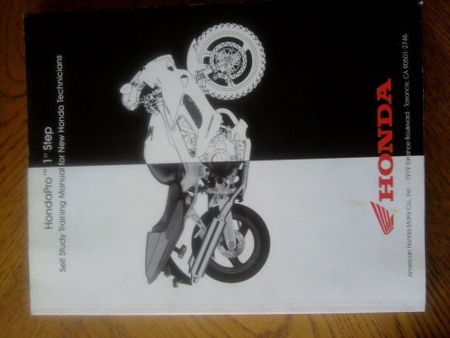 Hondapro 1 step self study training manual for new honda technicians honda