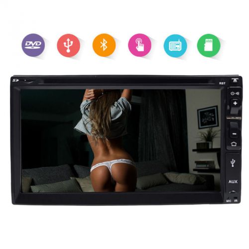 Double 2 din in dash car audio video 7&#034; stereo dvd player auto radio bluetooth
