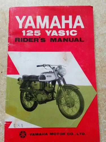 1968 1969 yamaha 125 yas1c as1c as2c as2 factory oem owners riders manual