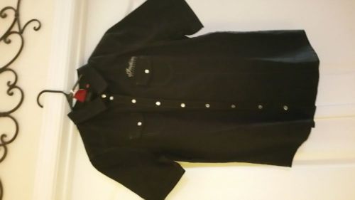 Womens indian motorcycle black button up shirt