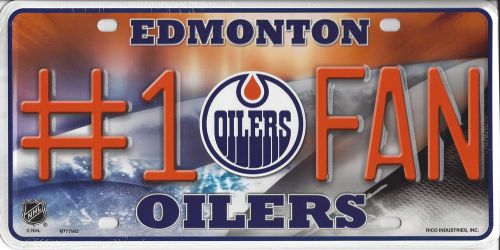 Edmonton oilers #1 fan metal license plate - mtf7902