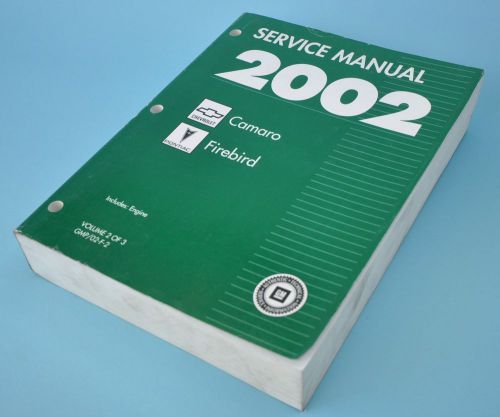 2002 camaro &amp; firebird factory service manual, vol. 2, engine, chevrolet pontiac